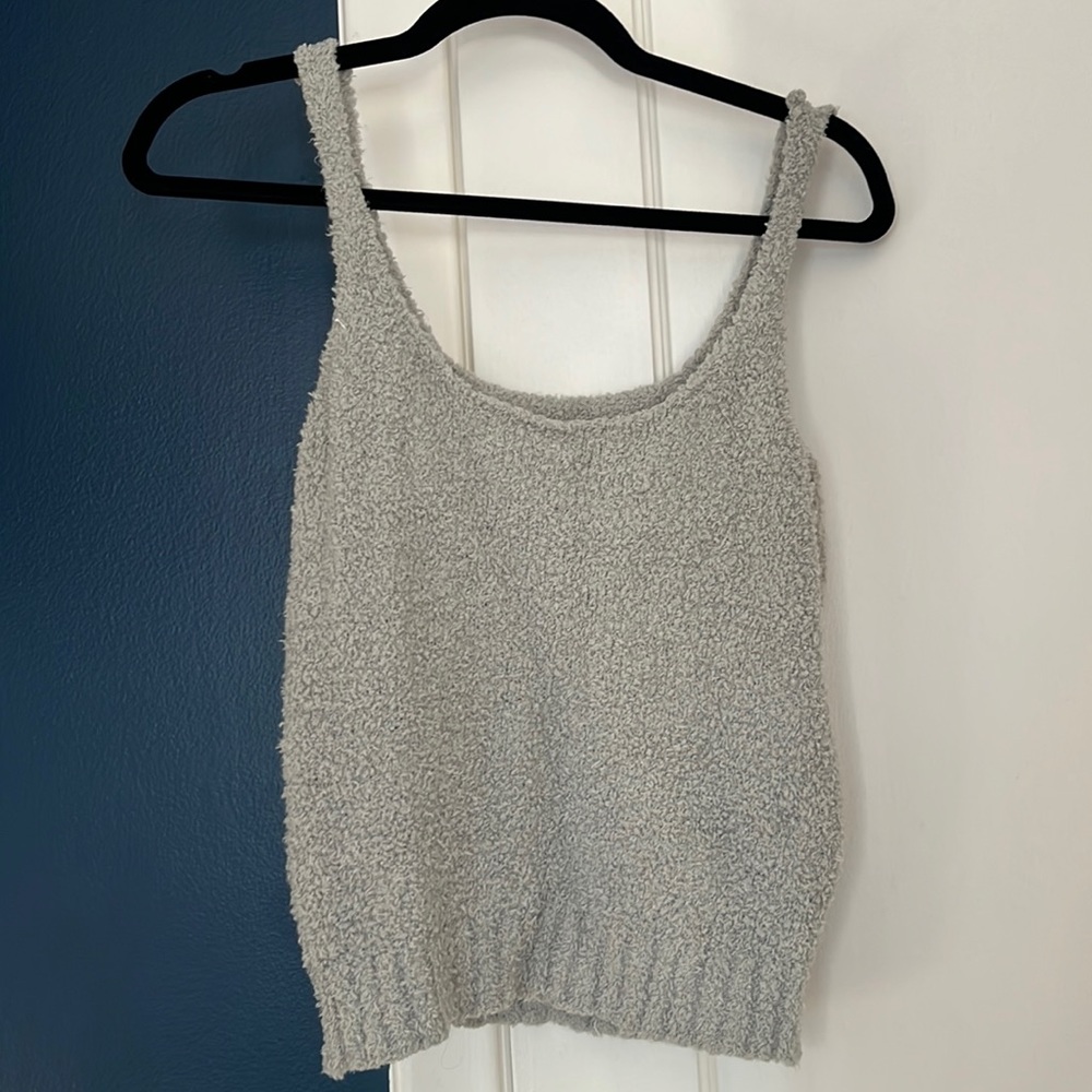 Skims Cozy Knit Tank S/M Aqua